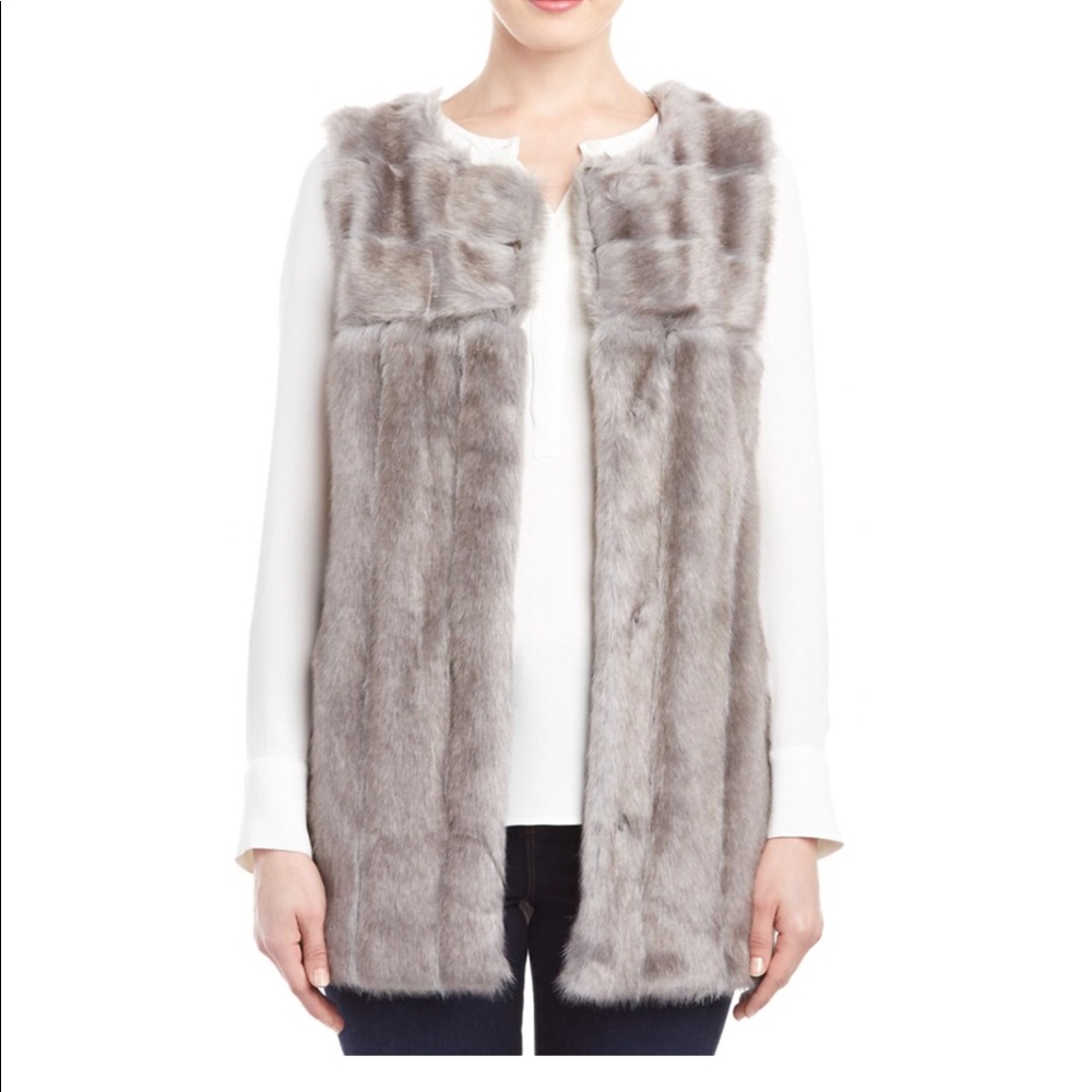 Via Spiga fur vest gray